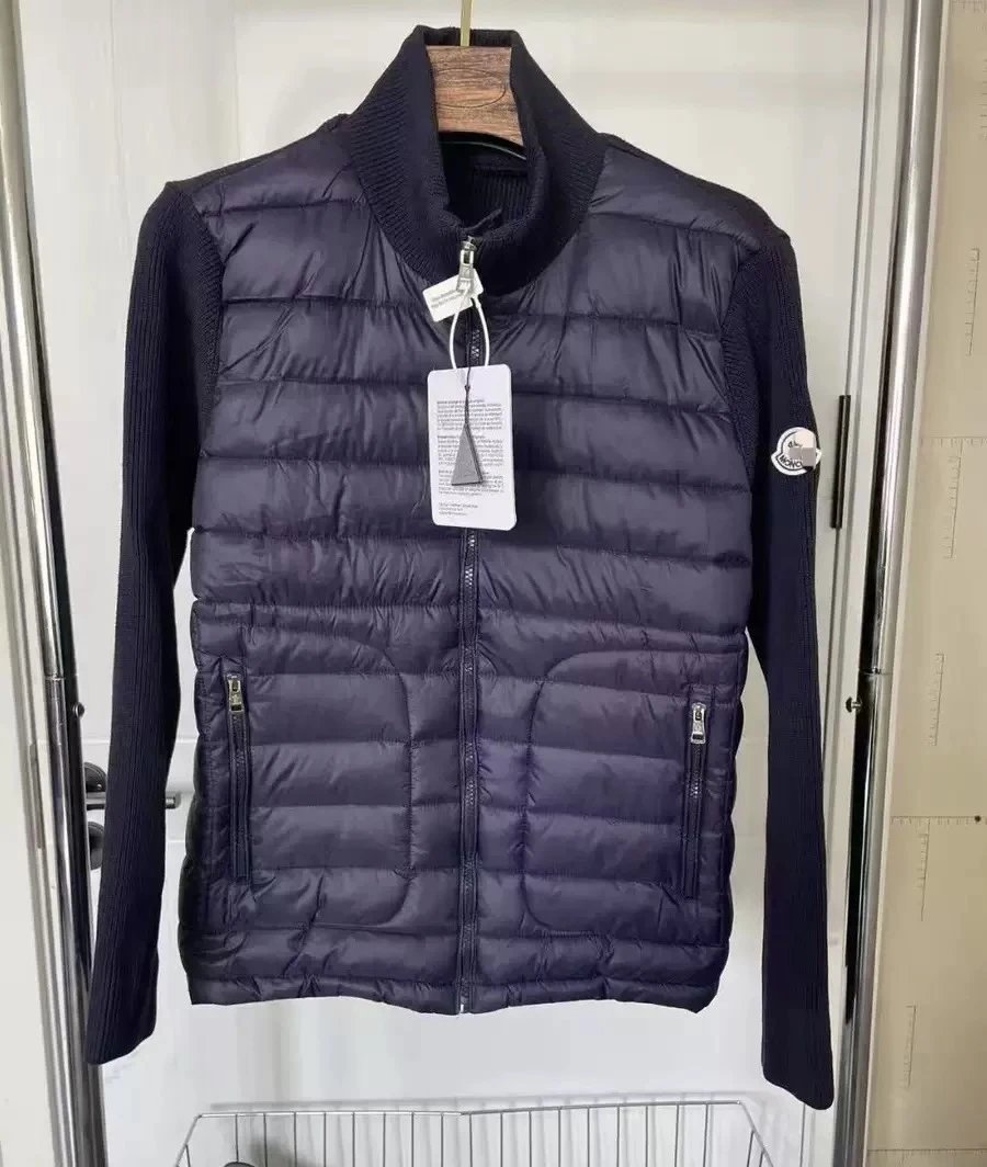 1. Blue and white label (standing collar)